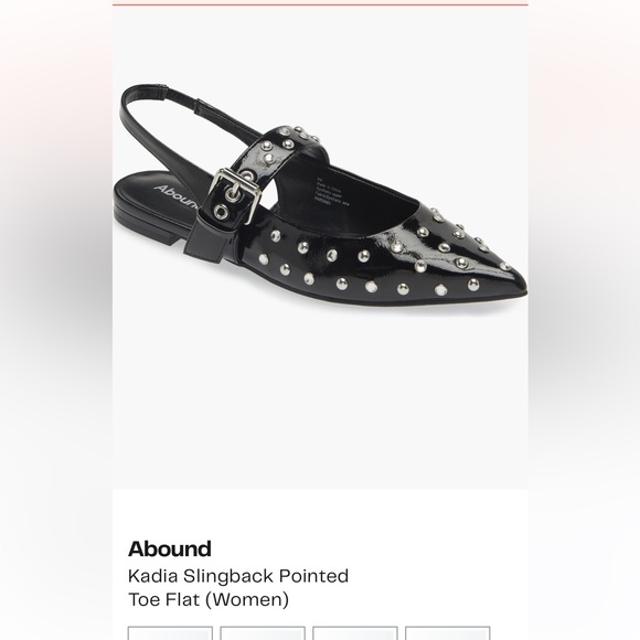Abound Shoes - Abound Black Abound
Kadia Slingback Pointed
Toe Flat (Women)